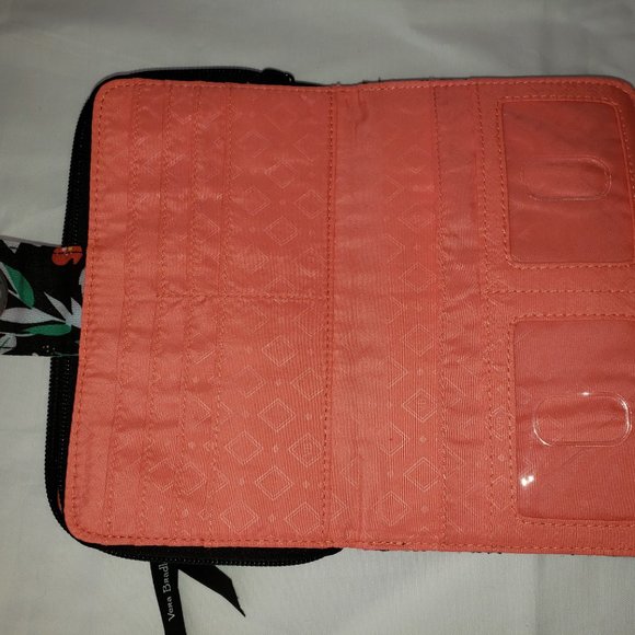 Vera Bradley Tangerine Twist RFID Turnlock Wallet Clutch Organizer Clear ID NWOT - Picture 5 of 5